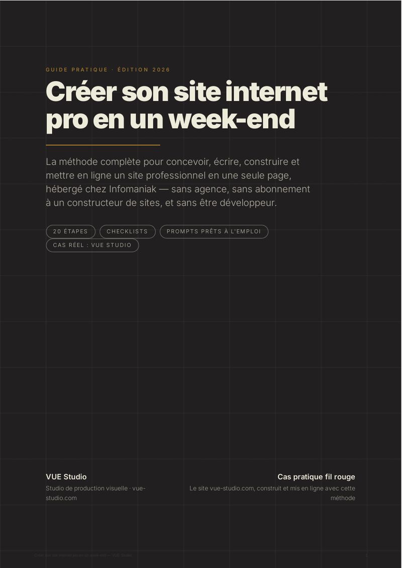 Couverture du guide Créer son site internet pro en un week-end