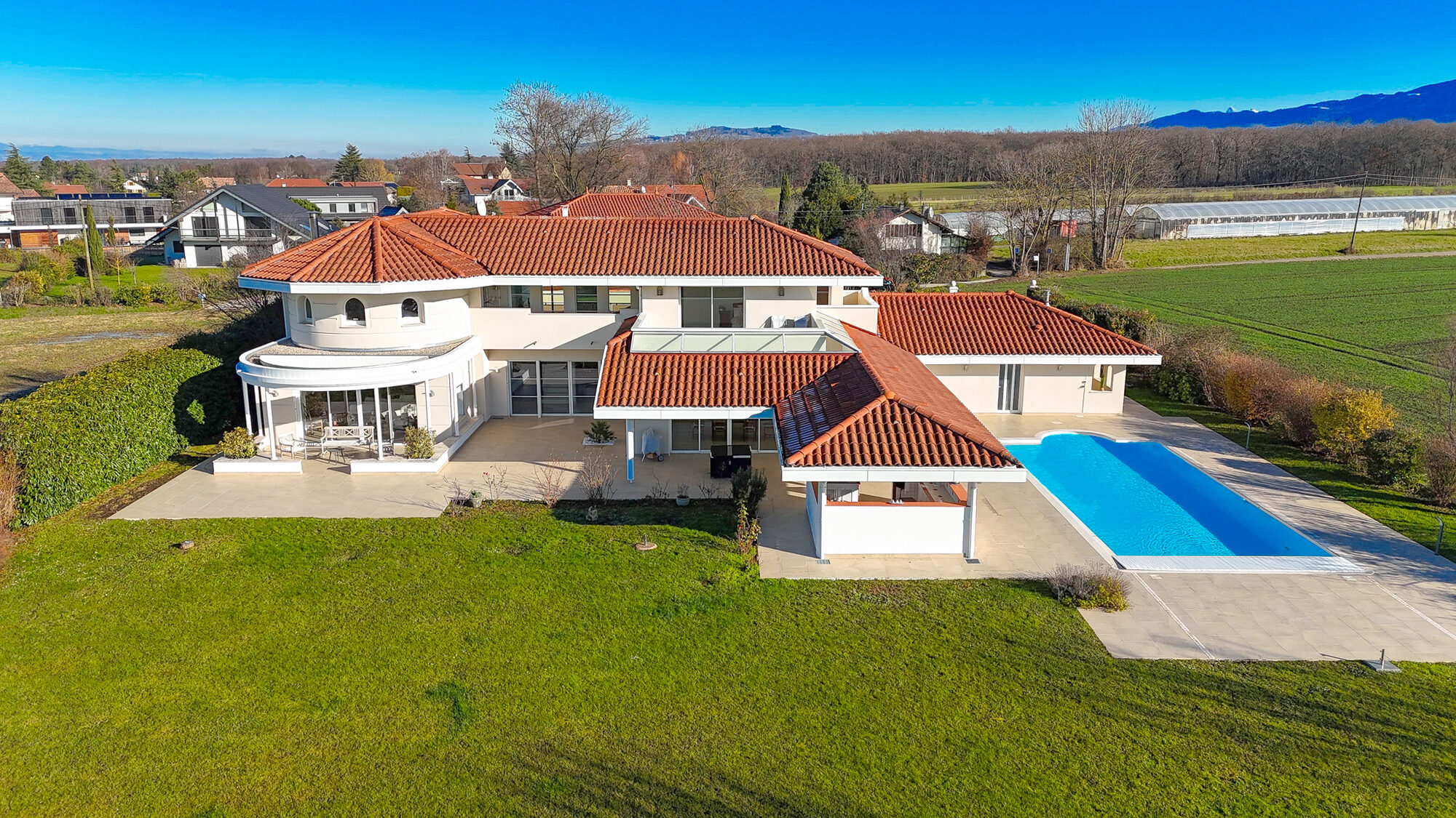 Villa vue aérienne